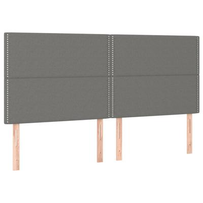 Bedframe zonder matras stof donkergrijs 160x200 cm