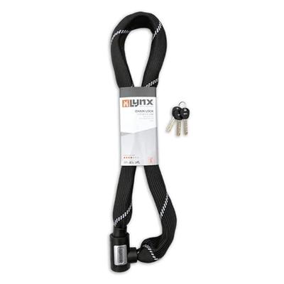 Lynx kettingslot art-2 110 cm x 8.3 mm nylon hoes zwart op kaart - thumbnail