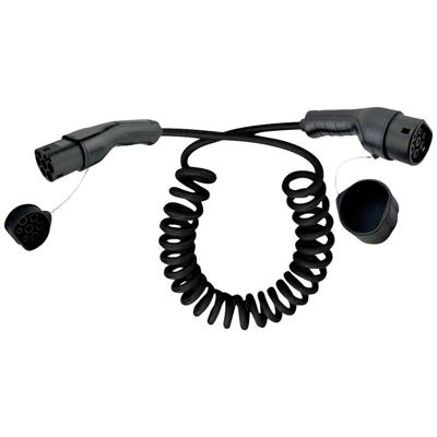 ROLINE Auto oplaadkabel Type2, 1-fase, 250 VAC (1P+N+E), 32 A, 7,4 kW, spiraalkabel (bruikbaar 3m)