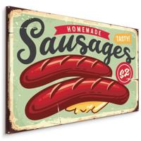 Schilderij - Homemade Sausages, Reclame, Premium Print - thumbnail