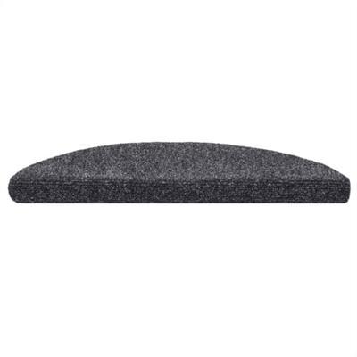 VidaXL Trapmatten zelfklevend 10 stuks 56x17x3 cm donkergrijs halfrond