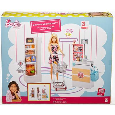 Barbie supermarkt speelset