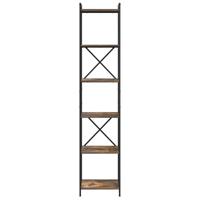 Boekenkast Gerookt eiken 40 x 30 x 188 cm Bewerkt hout - thumbnail