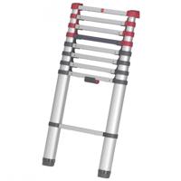 Hailo t80 aluminium telescoopladder 13 treden + stabilisatiebalk 111-380 cm - thumbnail