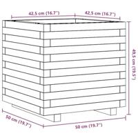 Plantenbak 50x50x49,5 cm massief grenenhout - thumbnail