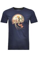 RAGMAN Regular Fit T-Shirt ronde hals nachtblauw, Motief - thumbnail