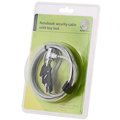 Delock 20595 Navilock laptopbeveiligingskabel met sleutelslot