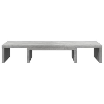 VidaXL Monitorstandaard verstelbaar 60x24x10,5 cm hout betongrijs VidaXL Monitorstandaard verstelbaar 60x24x10,5 cm hout betongrijs