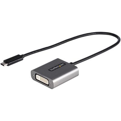 Adapter USB C naar DVI Startech CDP2DVIEC Zwart Zilverkleurig Zwart/Zilverkleurig