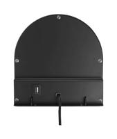 Bedlamp wandlamp met usb zwart en plankje &apos;Cody&apos; - thumbnail