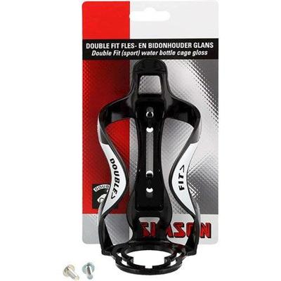 Simson double fit fles- en bidonhouder glans zwart