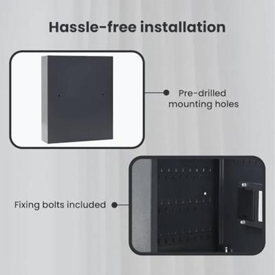 VidaXL Digitale kluis met slot donkergrijs 30 x 10 x 36,5 cm staal