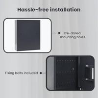 VidaXL Digitale kluis met slot donkergrijs 30 x 10 x 36,5 cm staal - thumbnail