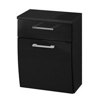 Lage badkamerkast Ilse Antraciet Curve - thumbnail