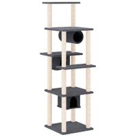 VidaXL Kattenmeubel met sisal krabpalen 169 cm donkergrijs - thumbnail