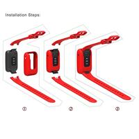 Siliconen sportbandje met case - Lichtroze - Xiaomi Smart band 7 Pro - thumbnail