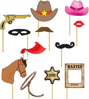 Photo booth props Cowboy 12st