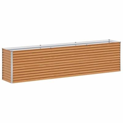 VidaXL Verhoogde plantenbak 290 x 50 x 68 cm gegalvaniseerd staal