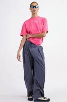 Basic Worn-out Oversized T-shirt | Pink - thumbnail