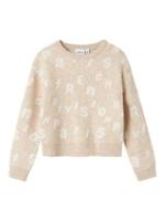 Name it winter sweater meisjes - beige - regular fit, gebreid - NkfOline - thumbnail