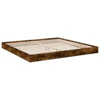 Bedframe zonder matras hout gerookt eikenkleurig 180x200 cm - thumbnail