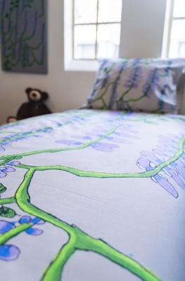 Kayori Kids Slaap lekker, blauwe regen dekbedovertrek Multi Kayori Kids Slaap lekker, blauwe regen dekbedovertrek Multi