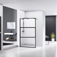 Douchewand Van Rijn ST04 Helder Glas 8 mm Aluminium Profiel Zwart 110x200 cm van Rijn - thumbnail