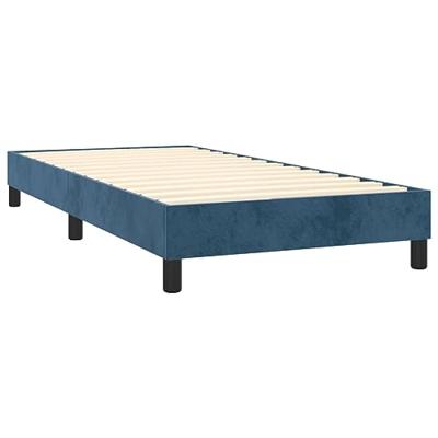 Boxspring met matras en LED fluweel donkerblauw 100x200 cm