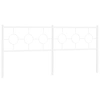 Hoofdbord 193 cm metaal wit - thumbnail