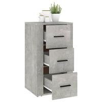 Dressoir 40x33x70 cm bewerkt hout betongrijs - thumbnail