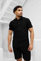 Malelions Ribbed Camp Collar Zomerset Heren Zwart - Maat M - Kleur: Zwart | Soccerfanshop - thumbnail