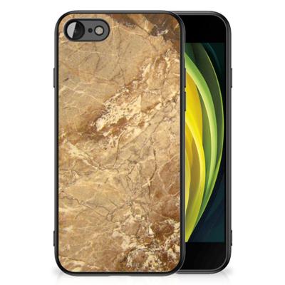 iPhone SE 2022 | SE 2020 | 7/8 Marmeren Print Telefoonhoesje Marmer Creme