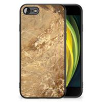 iPhone SE 2022 | SE 2020 | 7/8 Marmeren Print Telefoonhoesje Marmer Creme - thumbnail