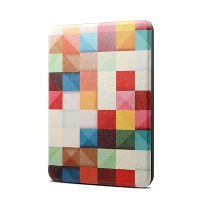 Kleuren magische kubus patroon horizontaal flip PU + TPU lederen beschermhoes voor Amazon Kindle Paperwhite 4 (2018), met slaap & Wake-up functie neer
