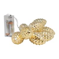 LED velichtingsnoer dennenappels goud - thumbnail