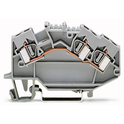 WAGO 781-993 Doorgangsklem 6 mm Spanveer Toewijzing: L Grijs 50 stuk(s)