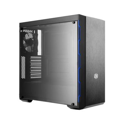 MasterBox MB600L - Midtowermodel - ATX - geen voeding ( ATX ) - USB/Audio - zwart met blauwe rand - zonder ODD MasterBox MB600L - Midtowermodel - ATX - geen voeding ( ATX ) - USB/Audio - zwart met blauwe rand - zonder ODD