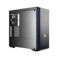 MasterBox MB600L - Midtowermodel - ATX - geen voeding ( ATX ) - USB/Audio - zwart met blauwe rand - zonder ODD - thumbnail