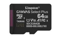 Micro SD geheugenkaart met adapter Kingston SDCS3/64GBSP 64 GB - thumbnail