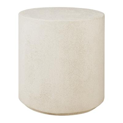 Ethnicraft Ronde Bijzettafel 'Elements' Microcement, 40cm, kleur Off White Ethnicraft Ronde Bijzettafel 'Elements' Microcement, 40cm, kleur Off White