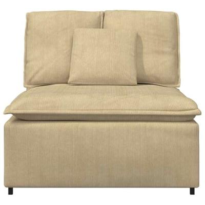 Modulaire bank middenmodule met kussens 100 cm lichtgroen grijs Modulaire bank middenmodule met kussens 100 cm lichtgroen grijs