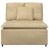 Modulaire bank middenmodule met kussens 100 cm lichtgroen grijs - thumbnail