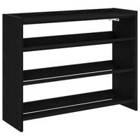 VidaXL Schoenenrek 80x25x62 cm bewerkt hout zwart - thumbnail