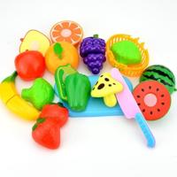 Doen alsof spelen plastic voedsel speelgoed snijden fruit groente voor kinderen willekeurige kleur en stijl 12 stuks/set - thumbnail