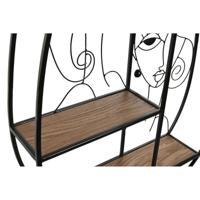 Planken Home ESPRIT Zwart Natuurlijk Metaal Hout MDF 53 x 12,2 x 72 cm Voor aan de muur - thumbnail