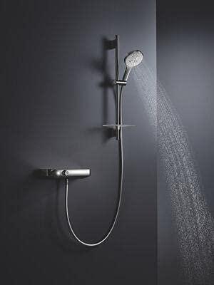 GROHE Rainshower SmartActive 130 Glijstangset - 60cm - ronde handdouche - 3 straalsoorten - gladde doucheslang - met zeepschaal - chroom 26575000