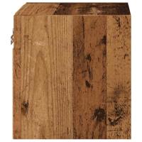 Tv-wandmeubels met LED-verlichting 2 st 30x28,5x30 cm oud hout - thumbnail