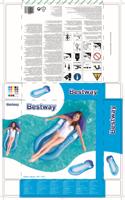 Bestway Opblaasbare Stoel Aqua Kleur Assorti 160x84 cm Strand en Zwembad 43103 - thumbnail