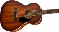 Fender PS-220E Parlor All Mahogany Aged Cognac Burst elektrisch-akoestische westerngitaar met koffer - thumbnail