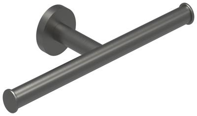 IVY Toiletrolhouder - dubbel - Geborsteld metal black PVD 6500456